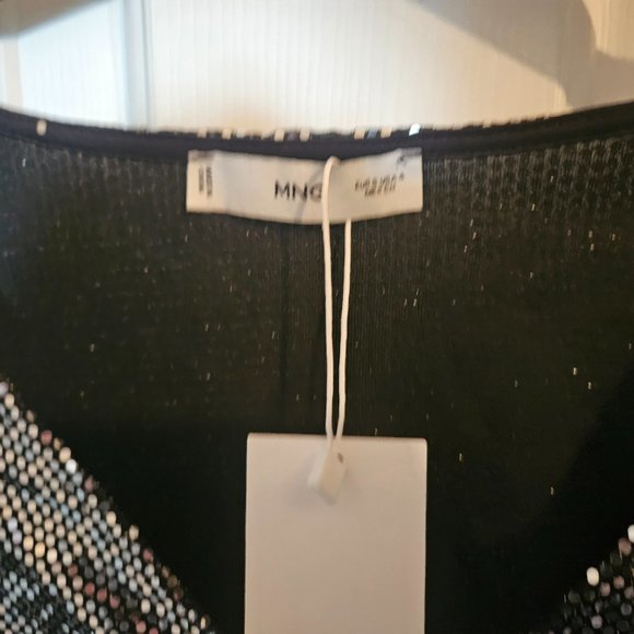 NWT Mango Pursed Sequined Dress - Size 4 - Picture 9 of 11